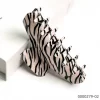 Wholesale stylish black and wihte striped smooth surface design claw clip / 0000279-02
