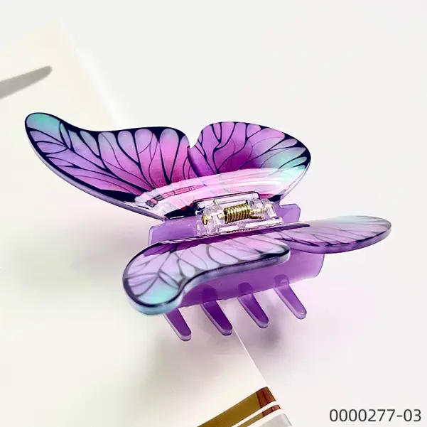 wholesale-three-dimensional-butterfly-claw-clip-supplier--F Wholesale three dimensional butterfly claw clip supplier / 0000277-03