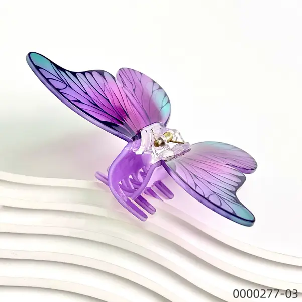 wholesale-three-dimensional-butterfly-claw-clip-supplier--G Wholesale three dimensional butterfly claw clip supplier / 0000277-03