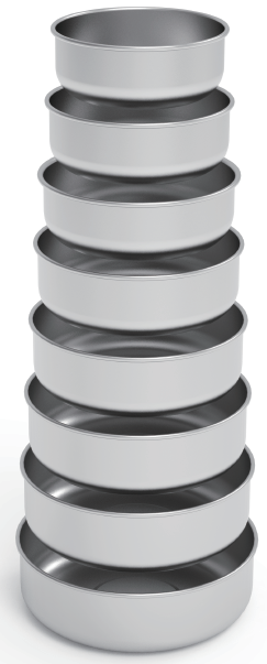 Titanium Eight-piece Bowls Set-Ta3709-1