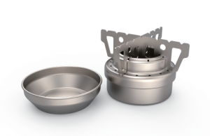 Titanium Alcohol Stove + Titanium Cross Bracket-WST012+Ta6213+3120