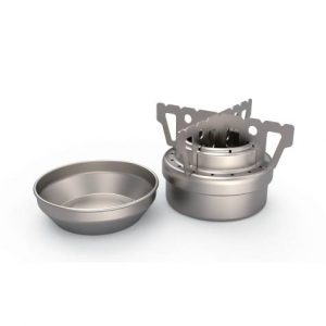 Titanium Alcohol Stove + Titanium Cross Bracket-WST012+Ta6213+3120